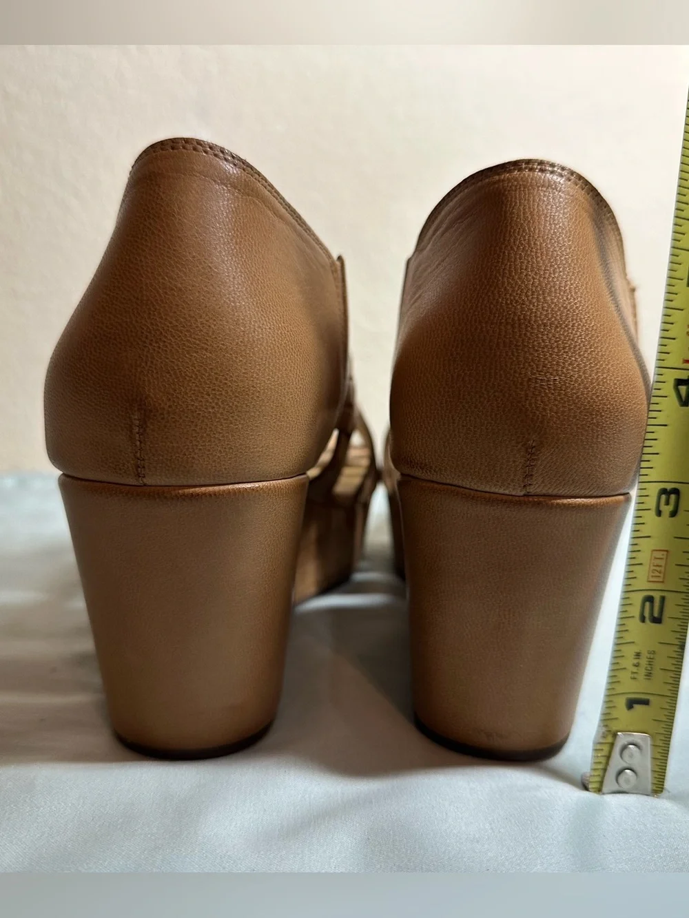 Chocolat Blu Woven Tan Platform Wedges